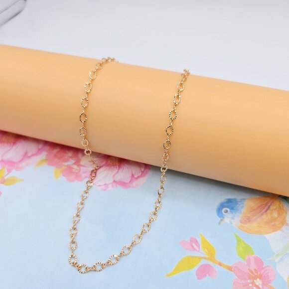 Elegant Rose Gold Plated Chain Necklace for Women - 19.7 Inches, XPNL0096 - Picture 4 of 12